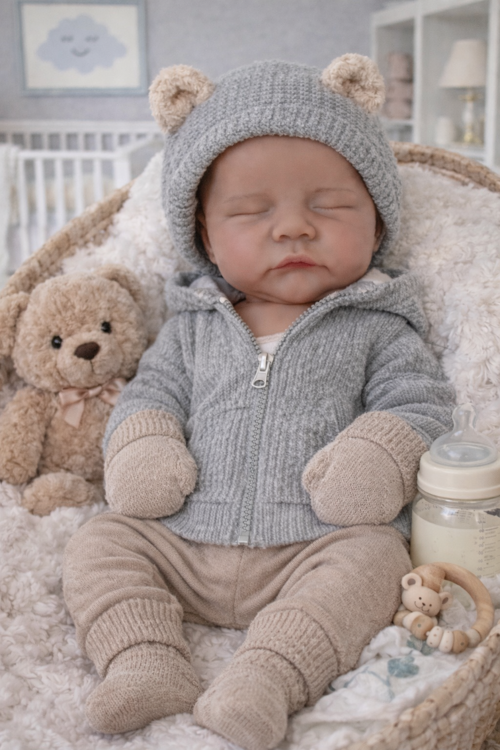 Joshua Full Silicone Baby boy tan skin tone Reborn 17-18 in approx 6lbs open mouth tat 10 days