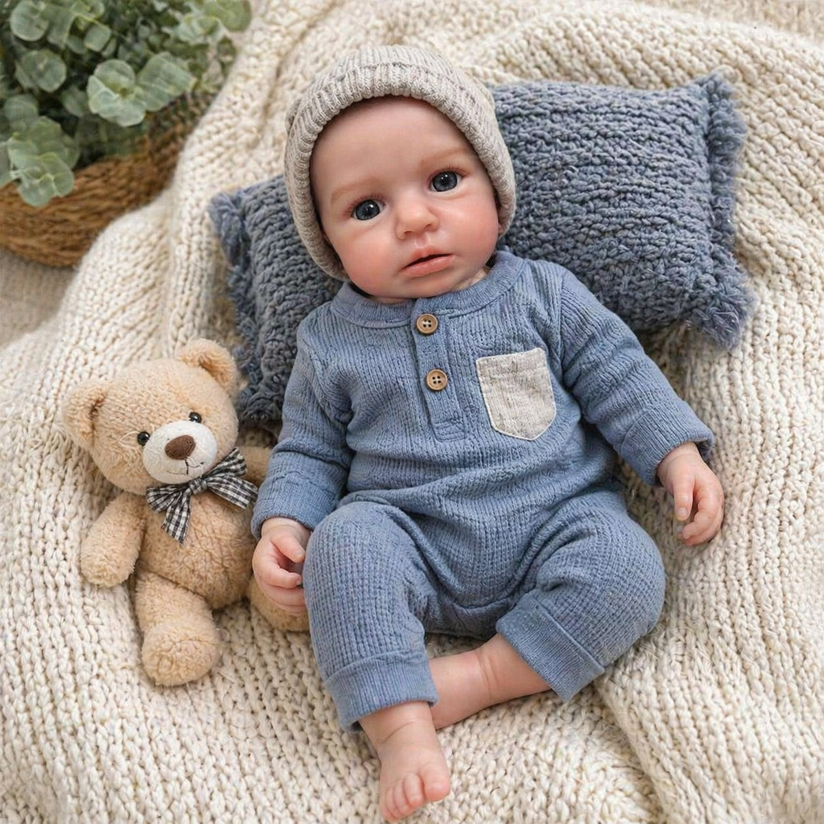 Luke 16in Full Silicone Baby boy open mouth *premium silicone* no mold lines and super soft approx 4lbs TAT 10-15 days