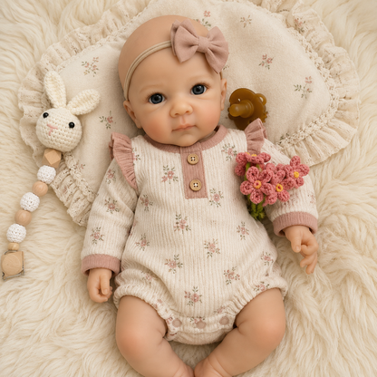Phoebe 18in Full Premium No Seam lines Silicone Baby Girl open mouth no hair approx 7lbs EXTRA SOFT. Approx 10-15 Day tat