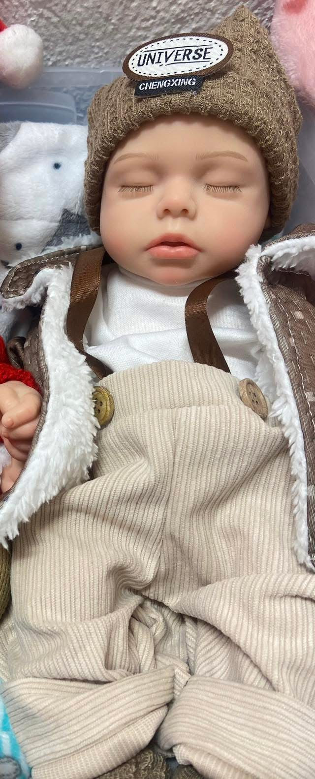 Lance 16in boy Full Silicone Painted Hair Preemie approx TAT approx 15 days
