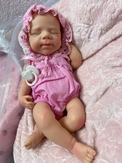 Faith 13” Micro Preemie approx 2.5lbs. Full Body Silicone w/Open mouth