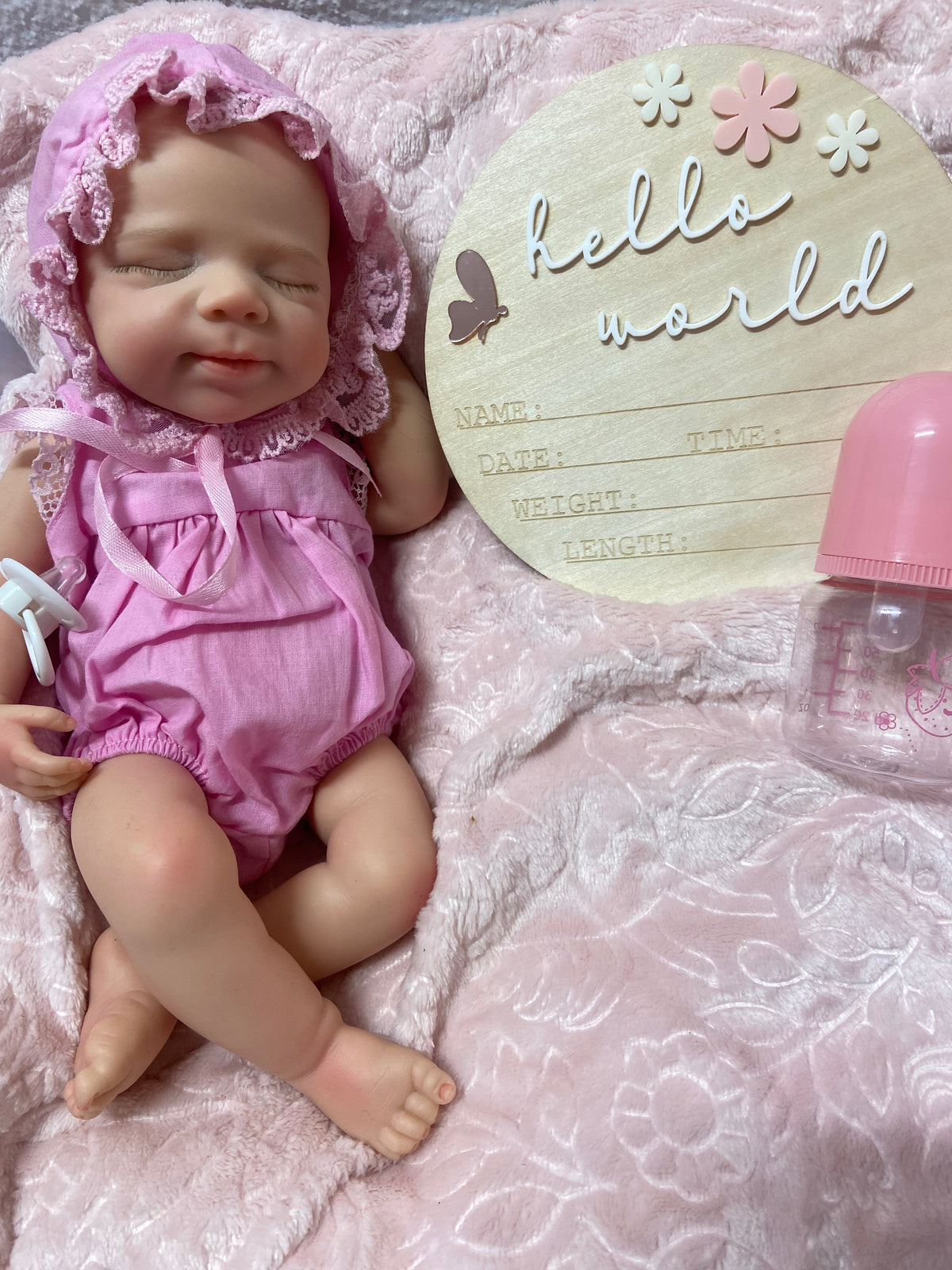 Faith 13” Micro Preemie approx 2.5lbs. Full Body Silicone w/Open mouth
