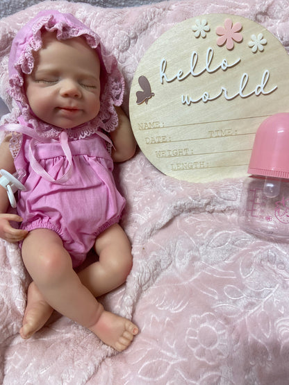 Faith 13” Micro Preemie approx 2.5lbs. Full Body Silicone w/Open mouth