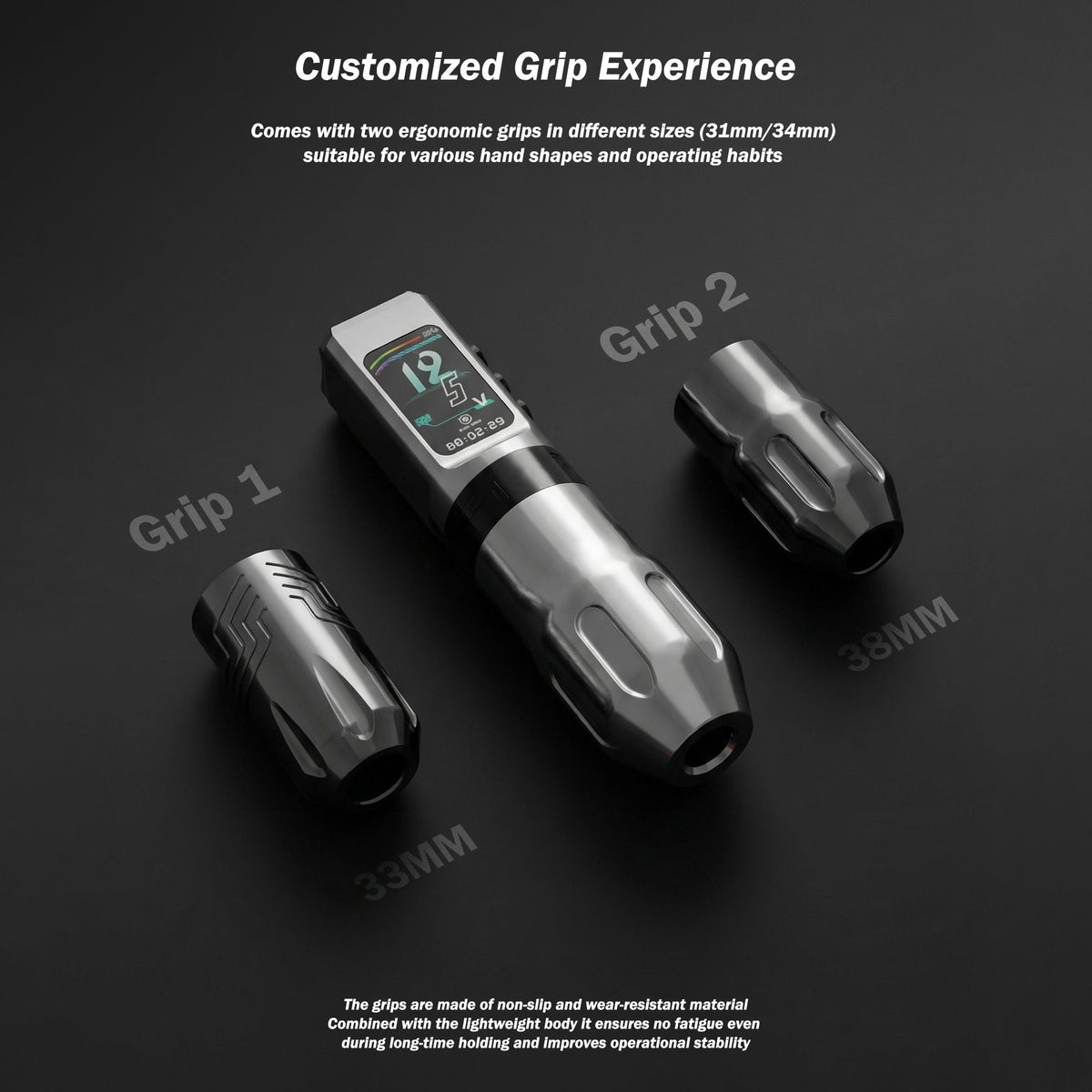 INKSOUL® Tattoo Machine Wiresles Pen 4.2MM Strokes Two Grips Two Batteries Two Modes 2 in 1 | HV6 PRO