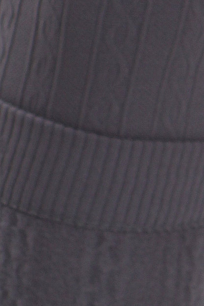 Sakkas Cable Knit Fleece Lined Leggings