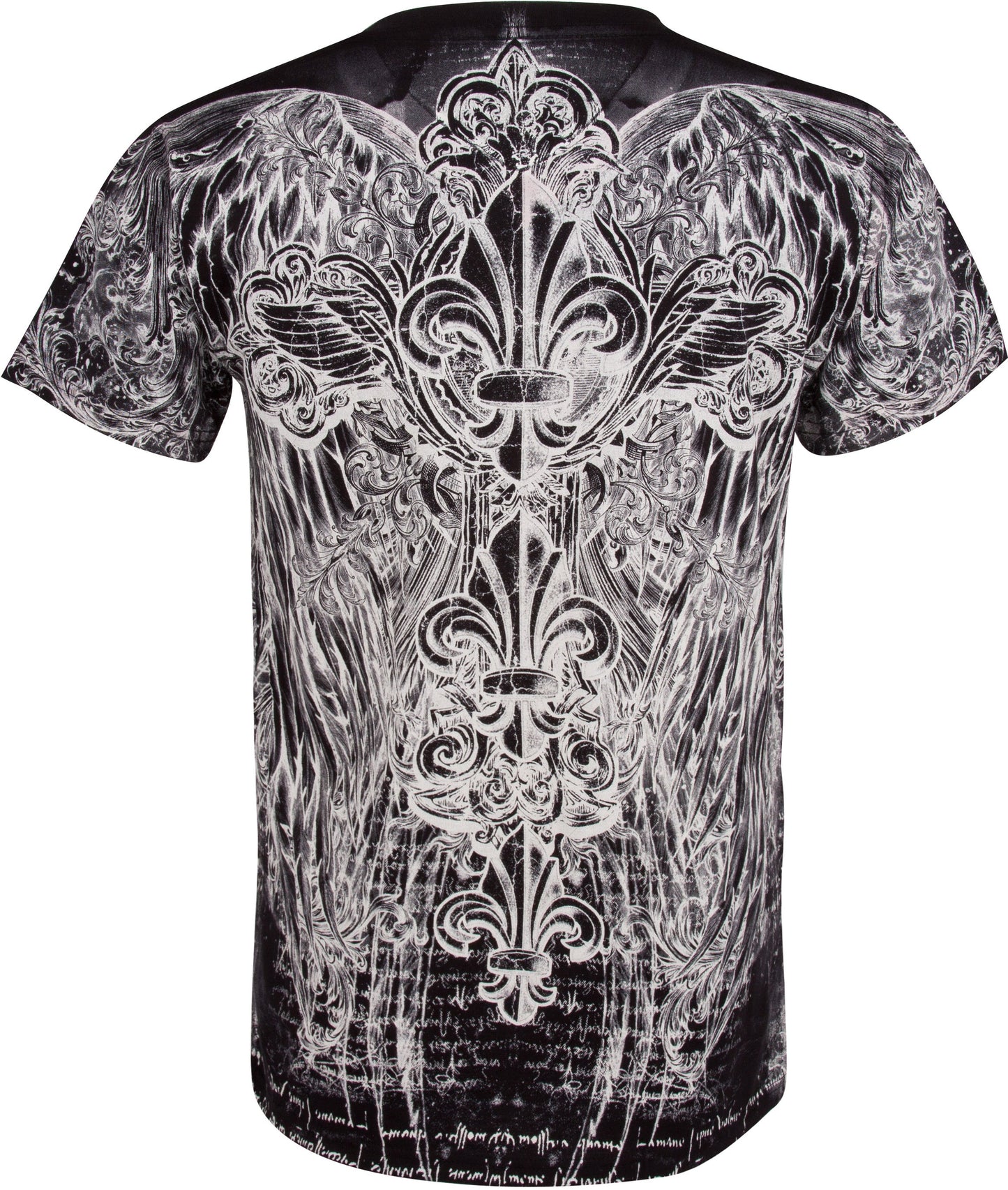 Sakkas Vines and Fleur De Lis V-Neck Mens T-Shirt