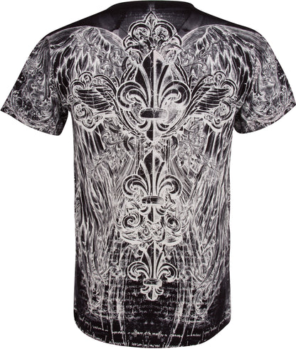 Sakkas Vines and Fleur De Lis V-Neck Mens T-Shirt