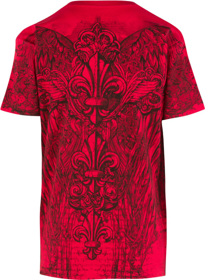 Sakkas Vines and Fleur De Lis V-Neck Mens T-Shirt