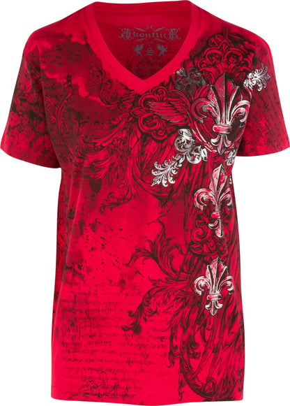 Sakkas Vines and Fleur De Lis V-Neck Mens T-Shirt