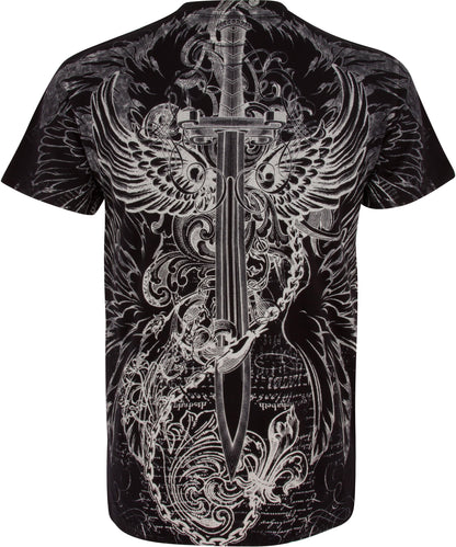 Sakkas Eagle,Sword and Chains Cotton Mens T-Shirt