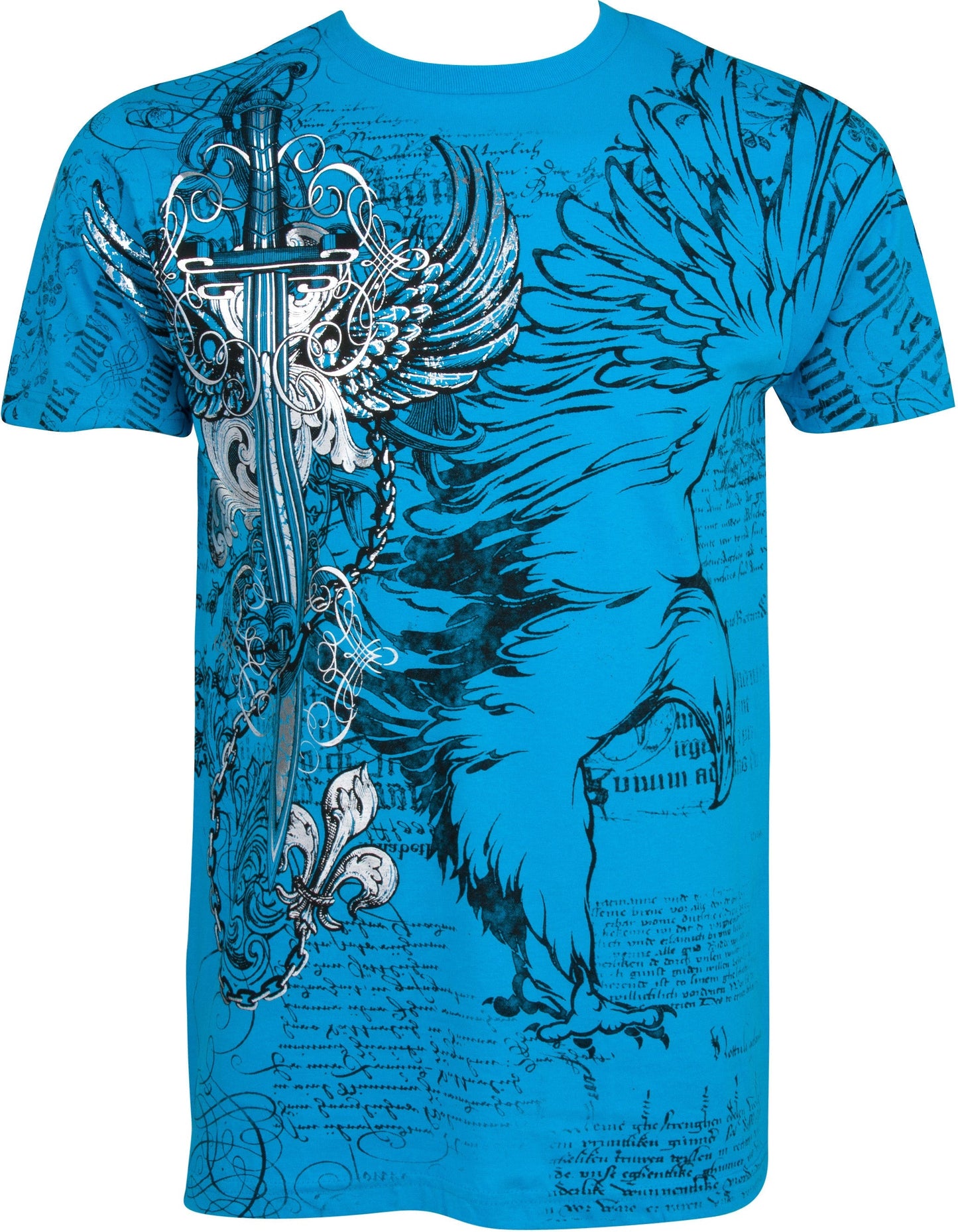 Sakkas Eagle,Sword and Chains Cotton Mens T-Shirt