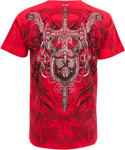 Sakkas Cross, Sword and Shield Cotton Mens T-Shirt