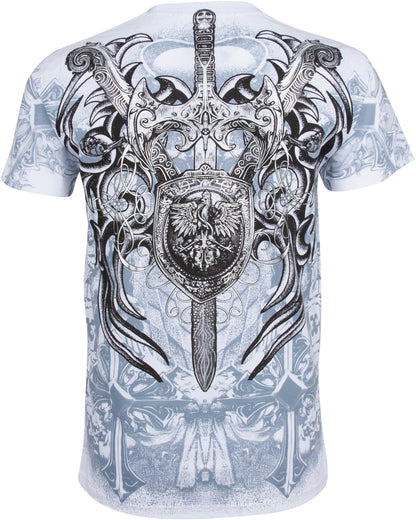 Sakkas Cross, Sword and Shield Cotton Mens T-Shirt