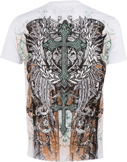 Sakkas Garden of Eden Metallic Embossed Mens Fashion T-Shirt