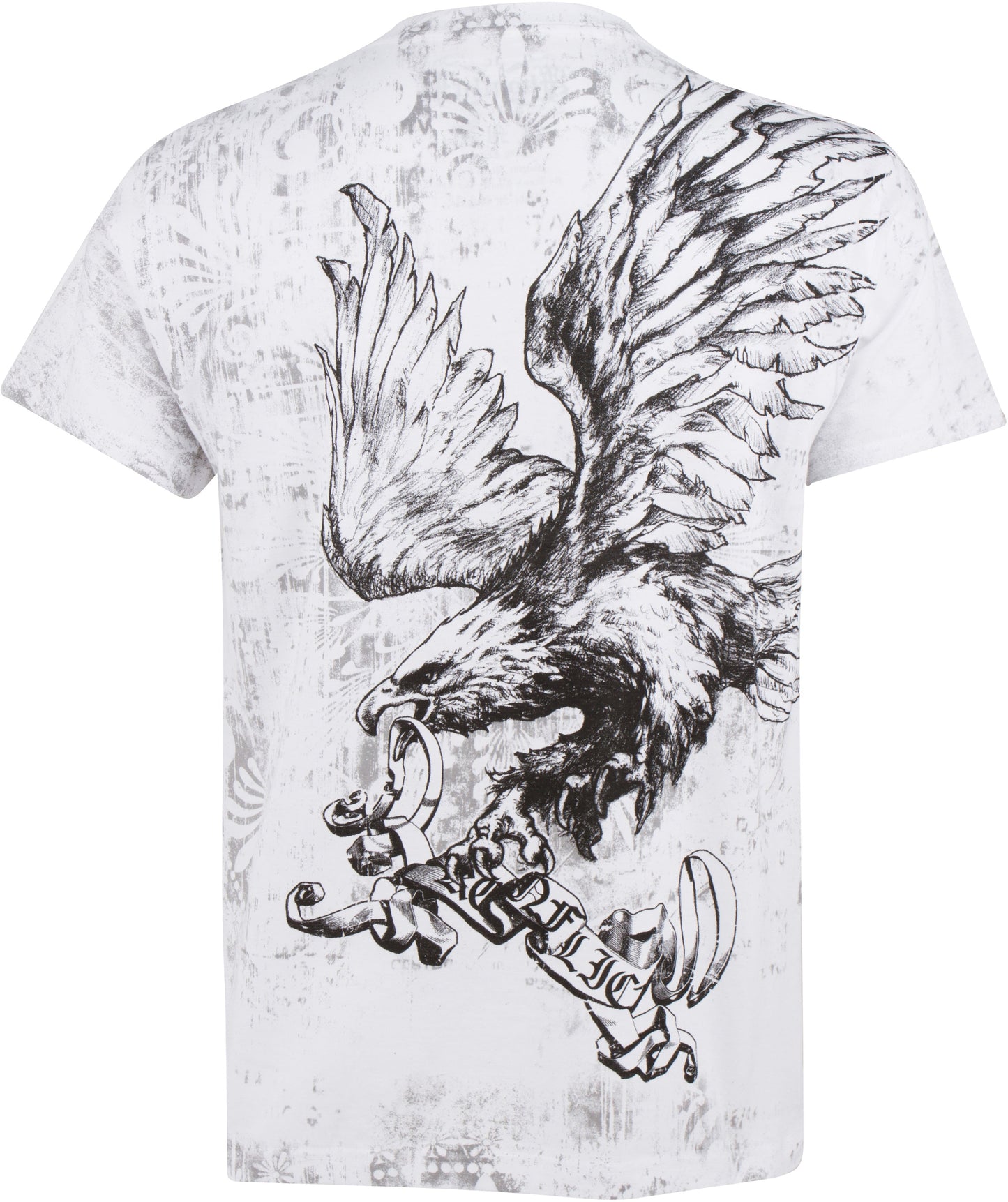 Sakkas Noble Eagle Metallic Embossed Mens Fashion T-Shirt