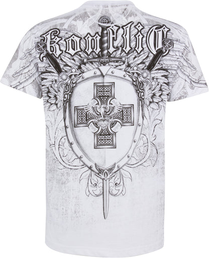 Sakkas Kellan Mystic Eagle And Celtic Cross Graphic Mens T-Shirt