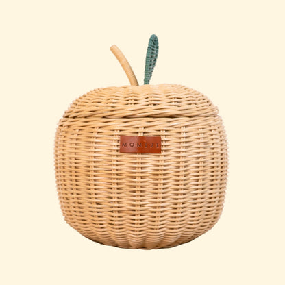 Apple Rattan Storage Basket Natural - Small