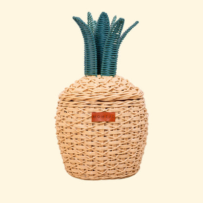 Pineapple Rattan Storage Basket Natural - Small