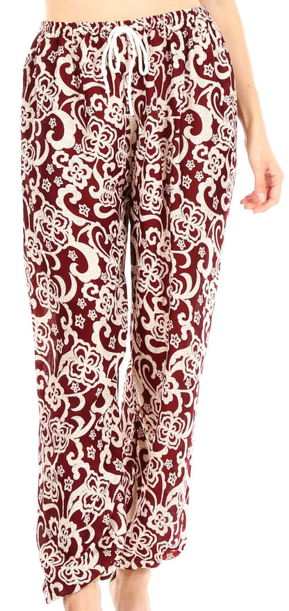 Sakkas Akilla Women's Loose Printed Yoga Elephant Pants Elastic Waist w/Pocket