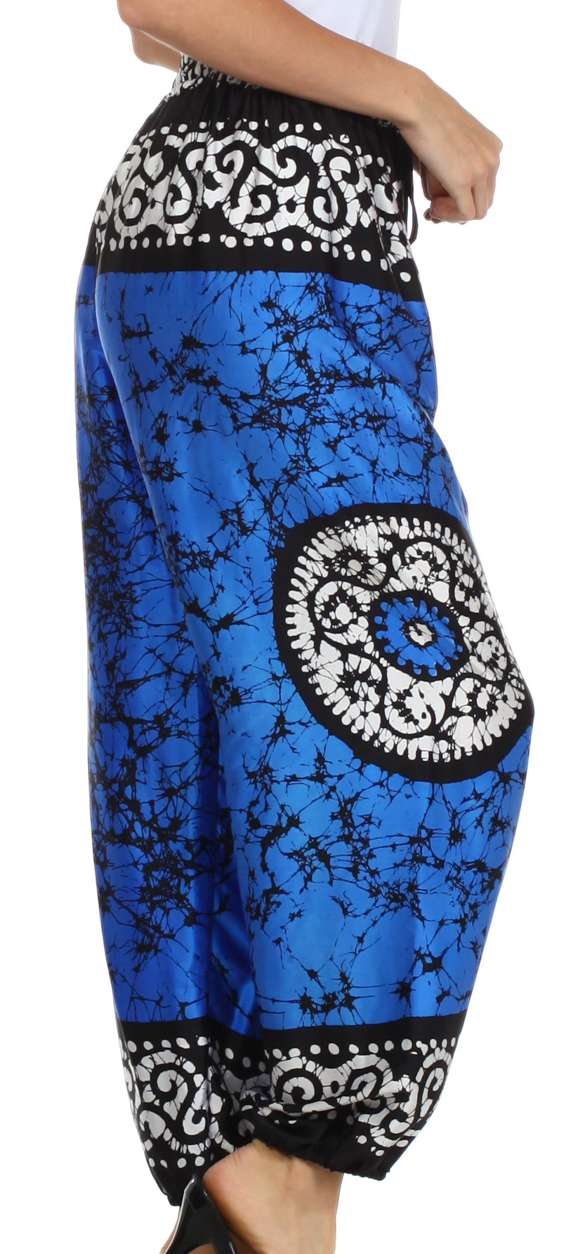 Sakkas Sephora Wide Leg Silky Harem Pants