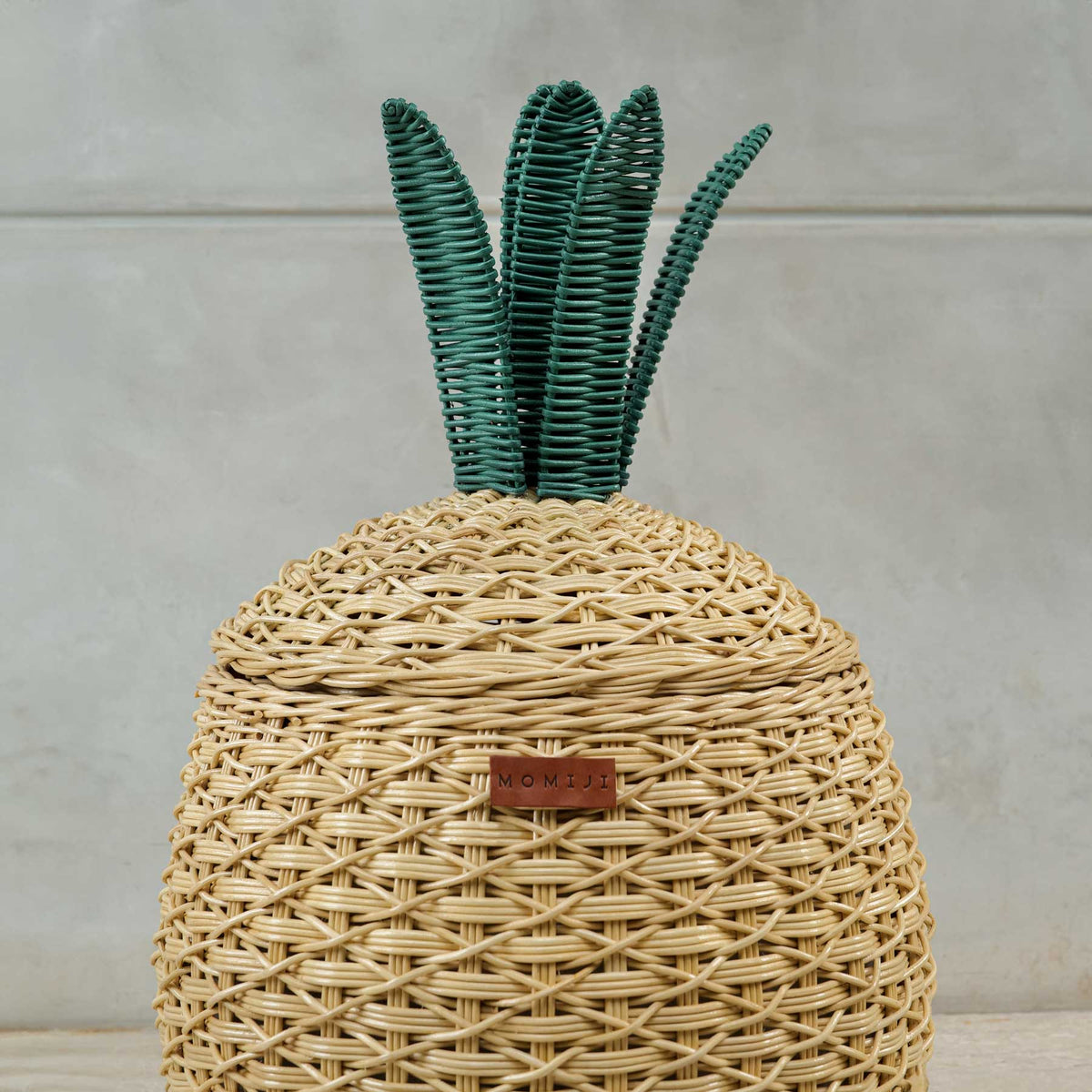 Pineapple Rattan Storage Basket Natural - Medium