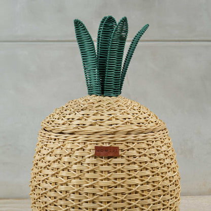 Pineapple Rattan Storage Basket Natural - Medium