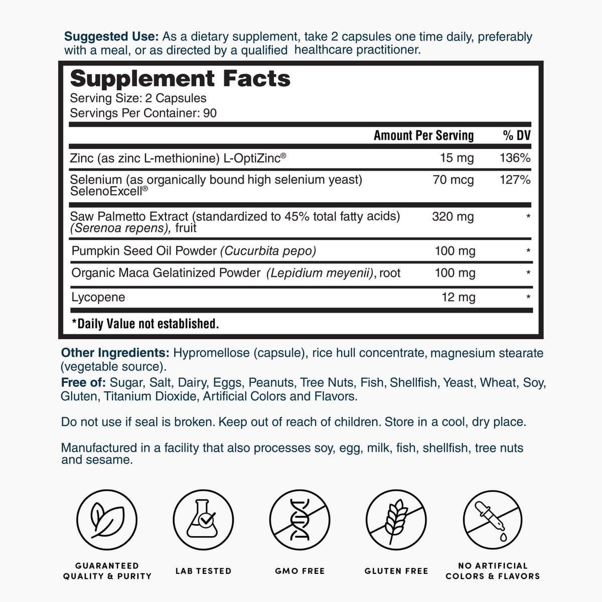 Nature's Lab Prostate Formula - 180 Capsules