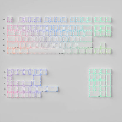 XVX PRISM Refraction Shine-Through Cherry Profile 130-Key PBT Keycap Set