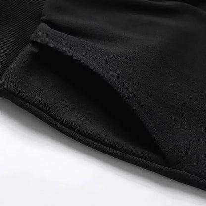 Chinese Pure Cotton Mens Black Harem Pants New Goku Print Loose Fit Autumn Casual Trousers Extra Large Size High Quality