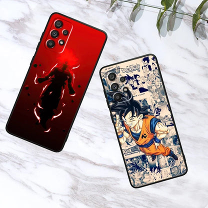 Anime Goku phone cases for Samsung A53 A52 A33 A32 A51 A71 A21S A13 A73 A50 A22 A23 A03 A72 A54 A12 5G Black Phone Case