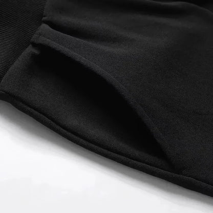 Chinese Pure Cotton Mens Black Harem Pants New Goku Print Loose Fit Autumn Casual Trousers Extra Large Size High Quality