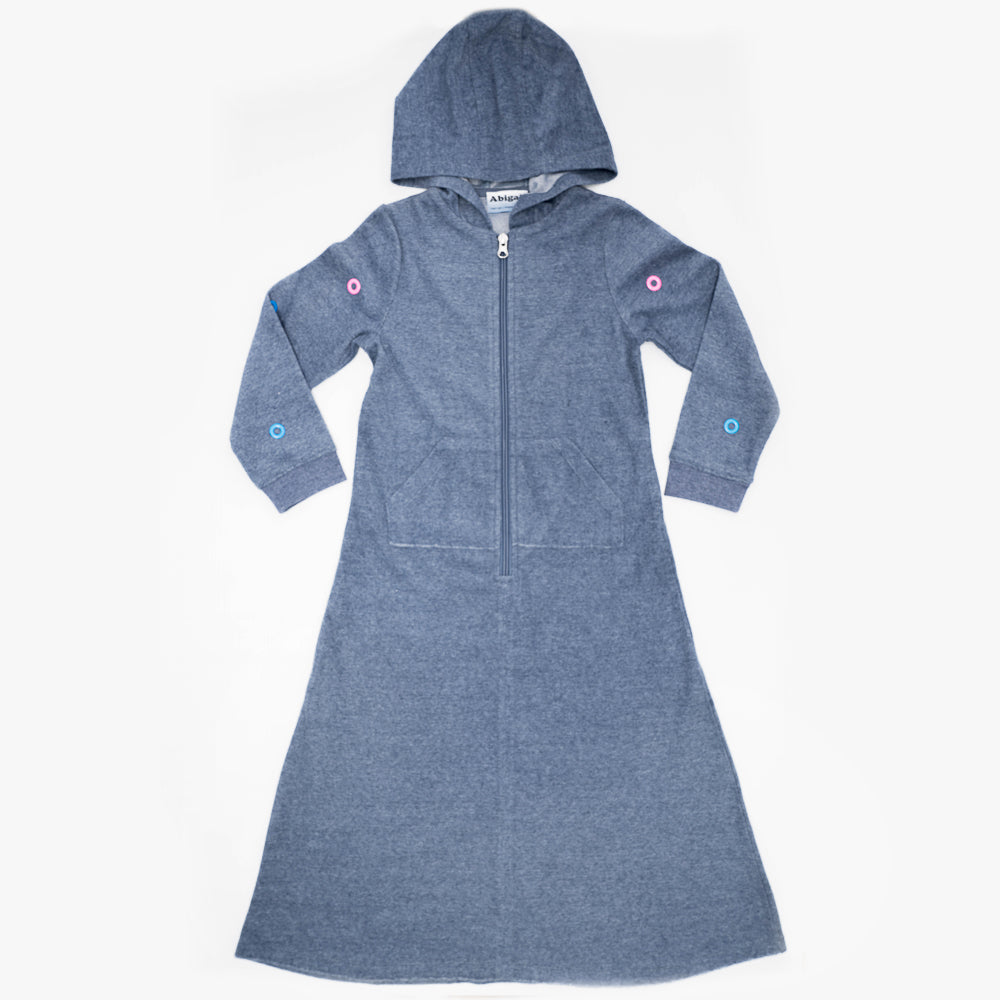Long Terry Dress With Eyelet