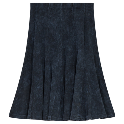 Ladies Paneled Short Denim Wash Skirt