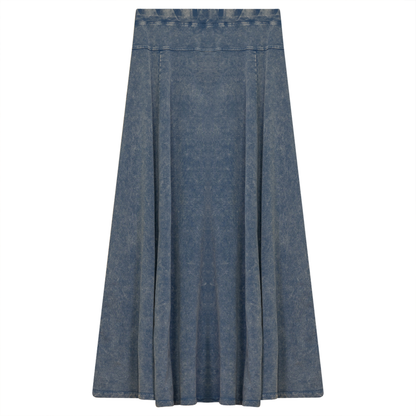 Ladies Denim Stretch Long Skirt