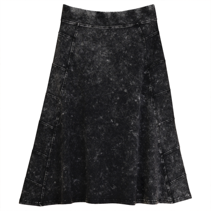Denim Paneled Skirt