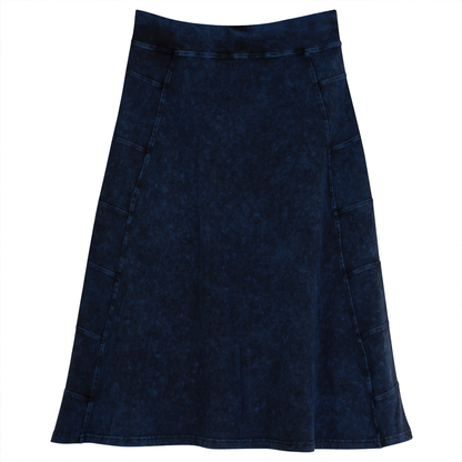 Denim Paneled Skirt
