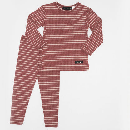 Ribbed Striped Two Piece Set