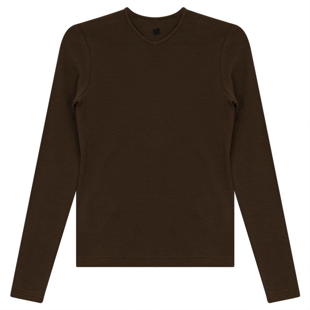 V-Neck Ribbed Tee