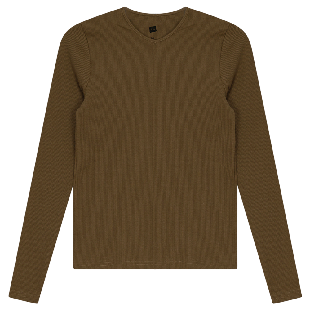 V-Neck Ribbed Tee