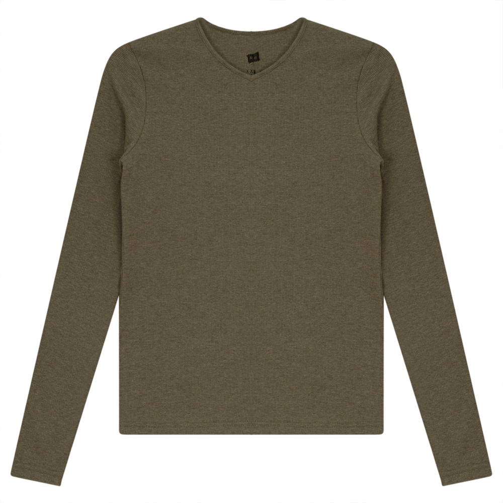 V-Neck Ribbed Tee