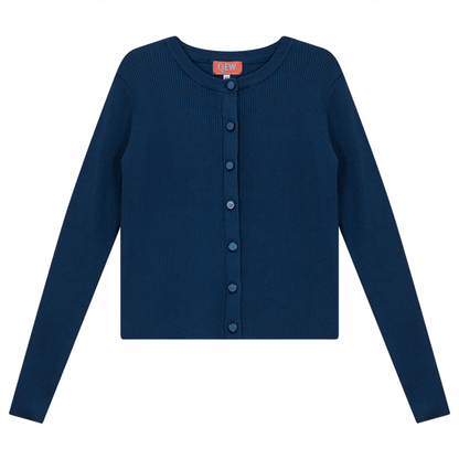Cropped Knit Cardigan
