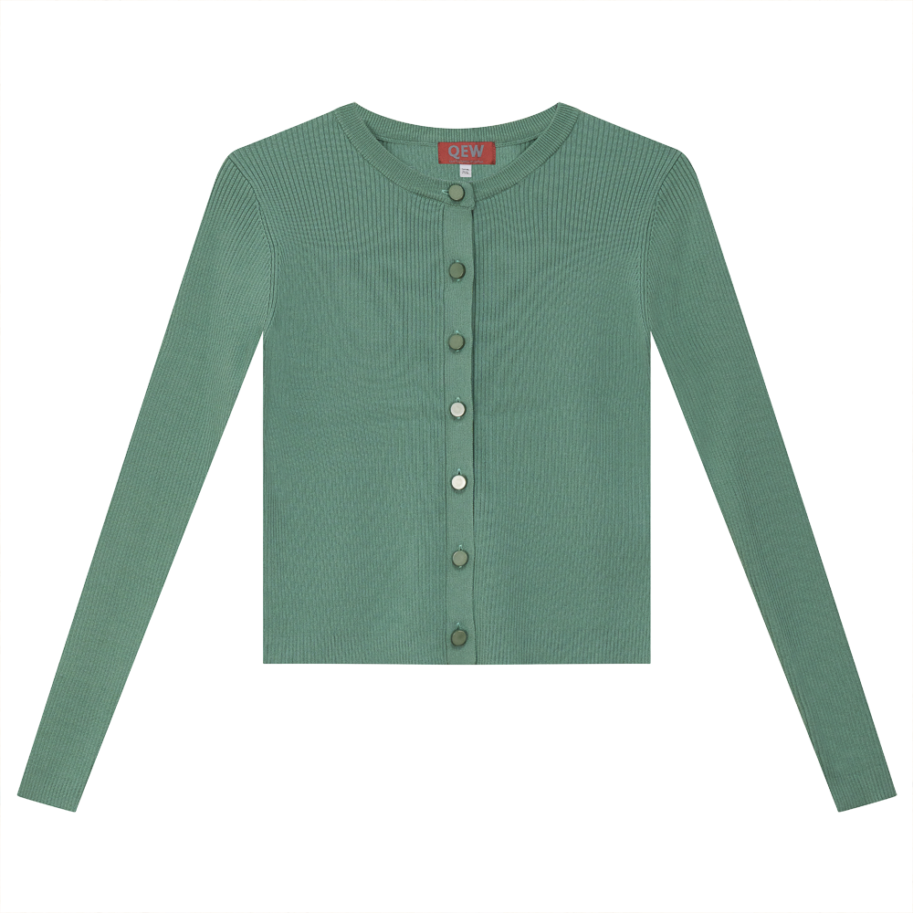 Cropped Knit Cardigan