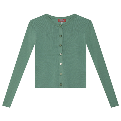 Cropped Knit Cardigan