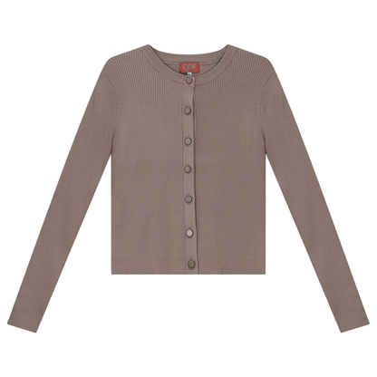 Cropped Knit Cardigan