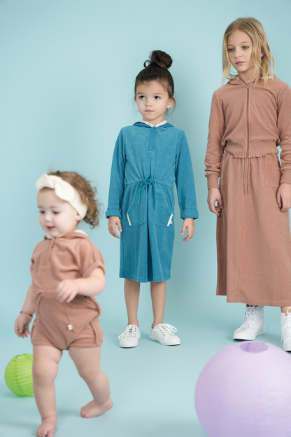 Cotton Terry Robe With Hoodie