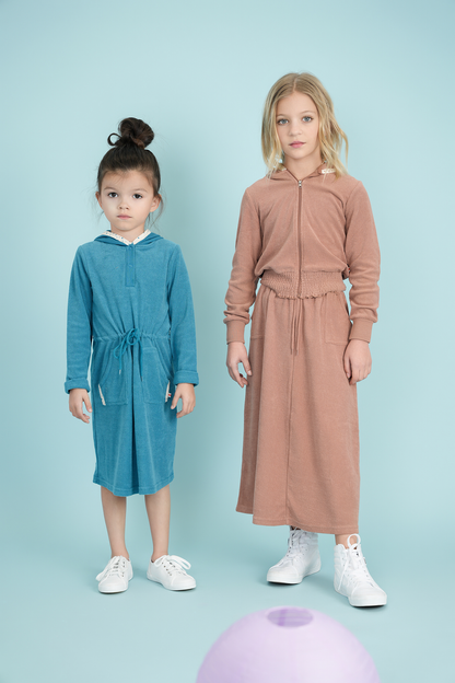 Cotton Terry Robe With Hoodie