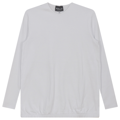 Ribbed Maternty V-Neck Bubble Top