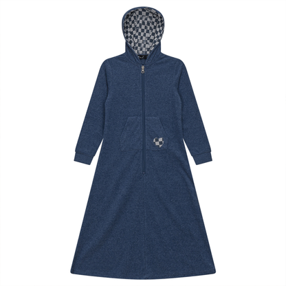 Checkered Heart Applique Terry Robe