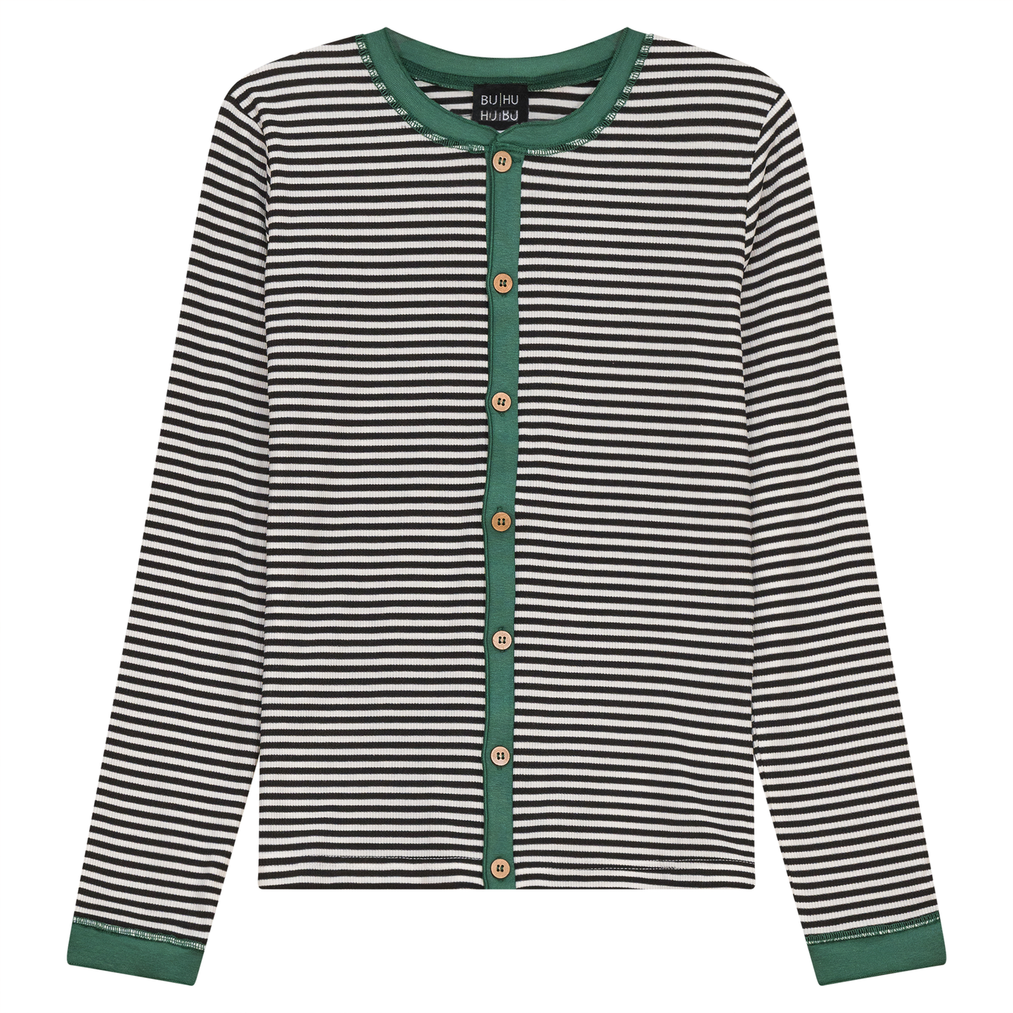 Stripped Ribbed Contrast Top
