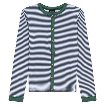 Stripped Ribbed Contrast Top